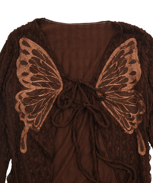 バタフライカットフリルカーディガン