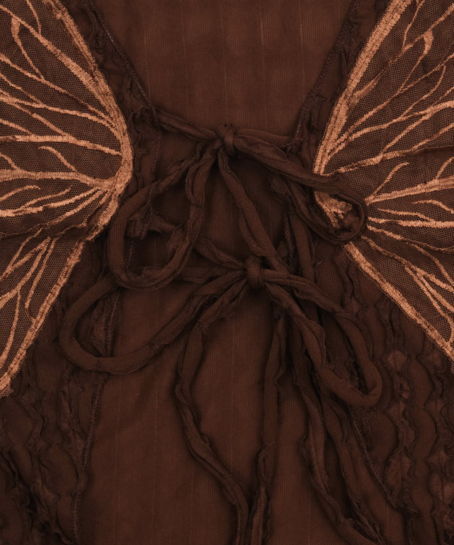 バタフライカットフリルカーディガン