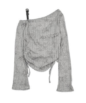 ベルトショルダーバタフライトップ