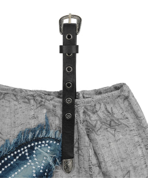 ベルトショルダーバタフライトップ