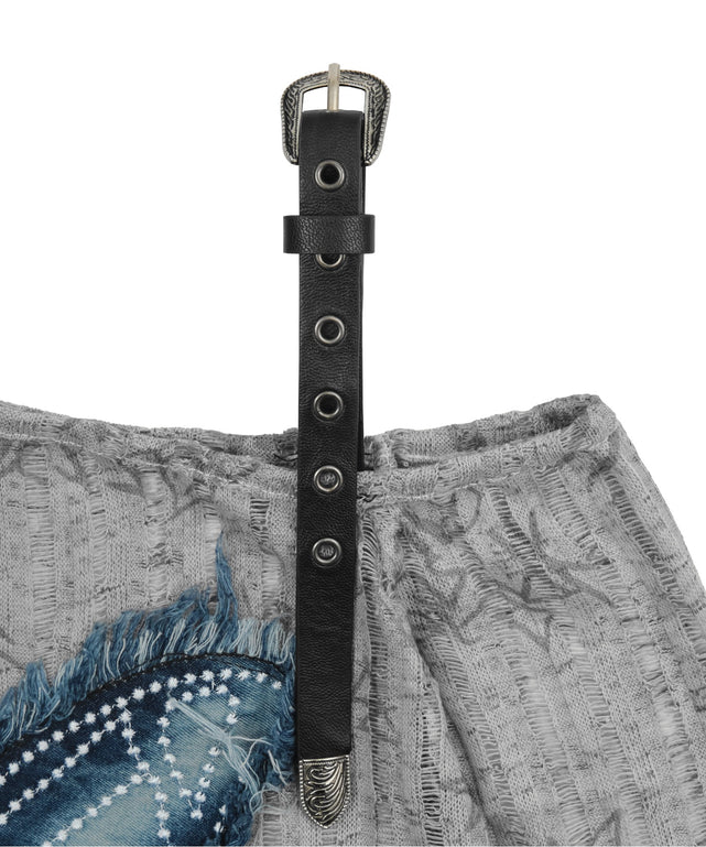 ベルトショルダーバタフライトップ