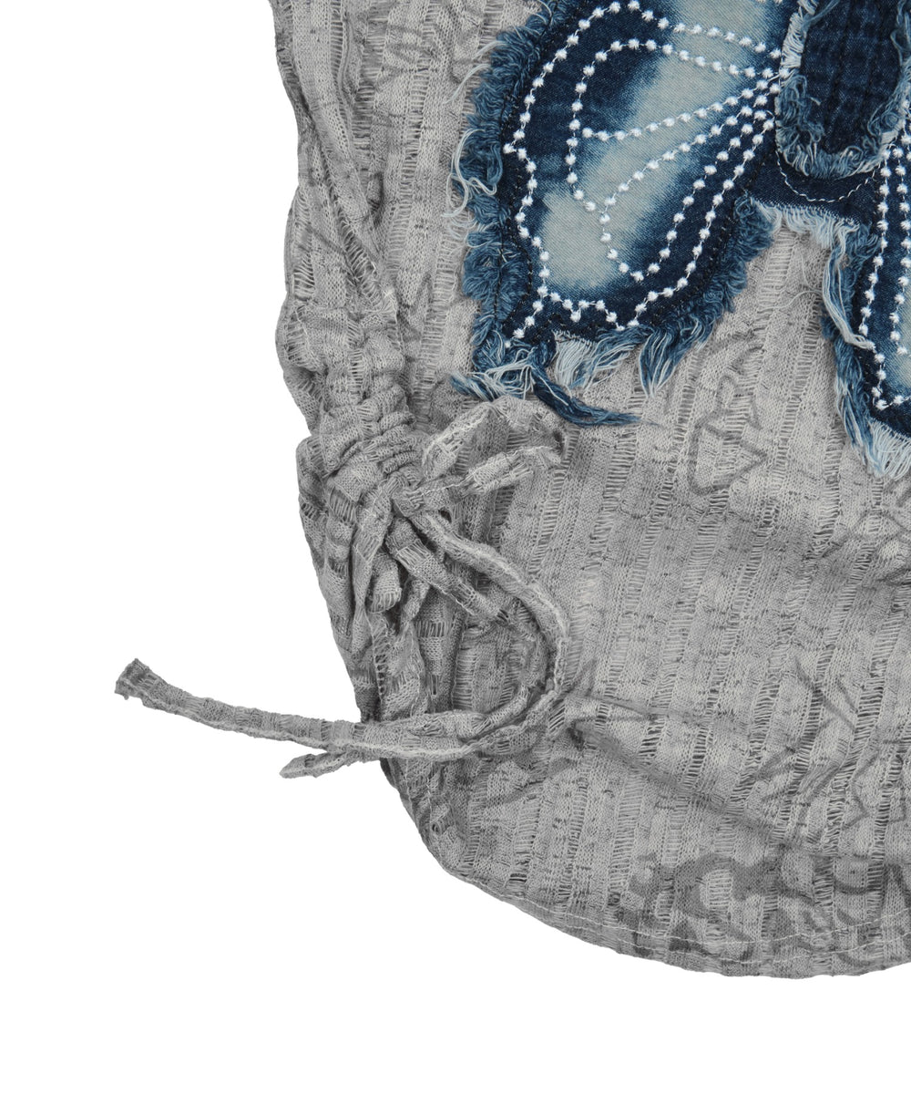 ベルトショルダーバタフライトップ