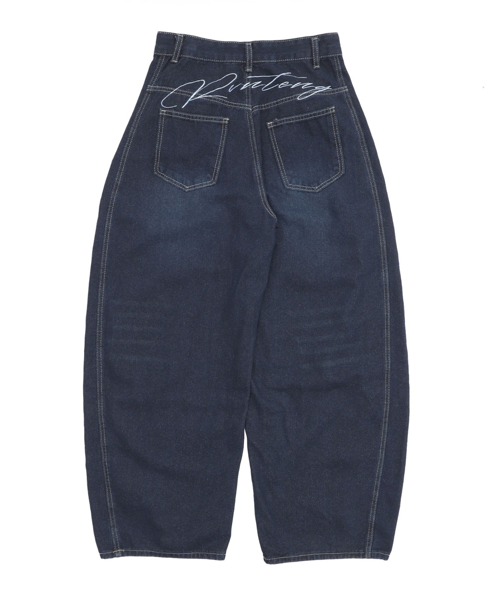 バックロゴ刺繍デニム