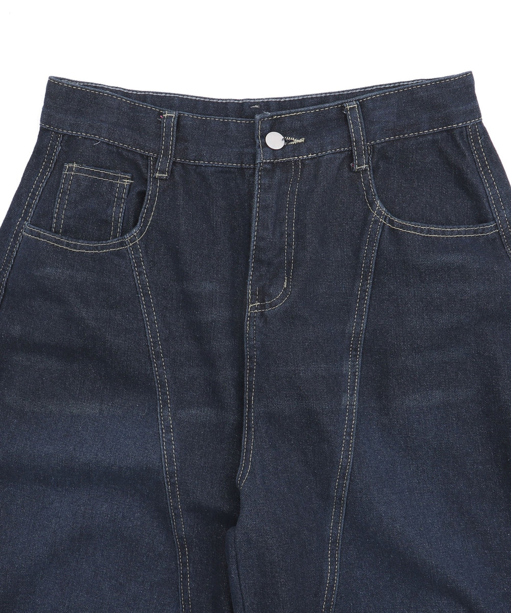 バックロゴ刺繍デニム