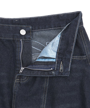 バックロゴ刺繍デニム