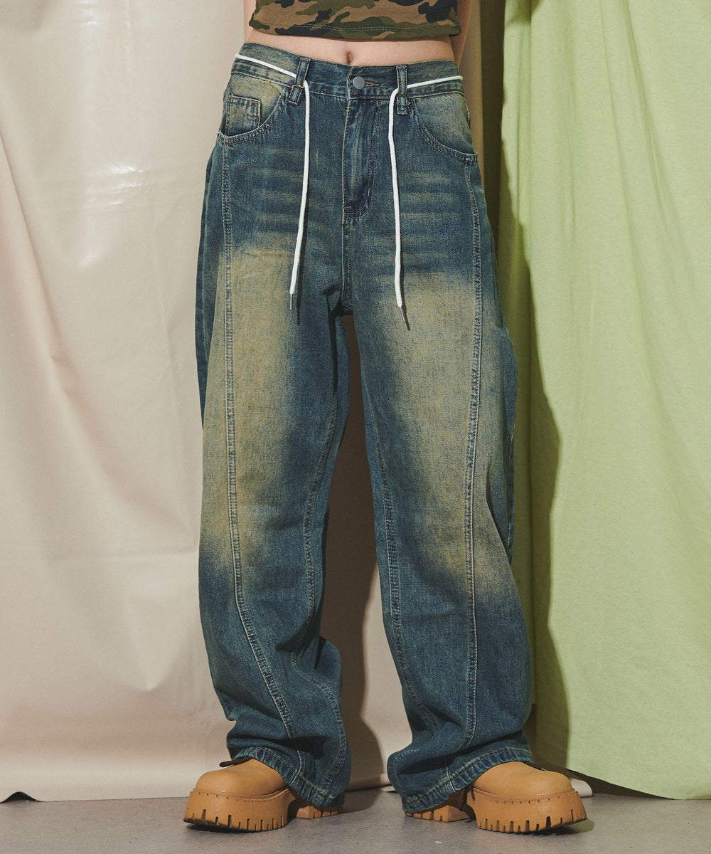 デニム中濃 モデル：160cm M着用