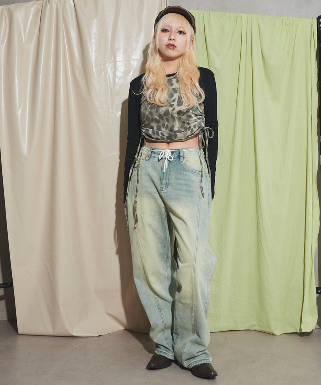 デニム淡 モデル：155cm M着用