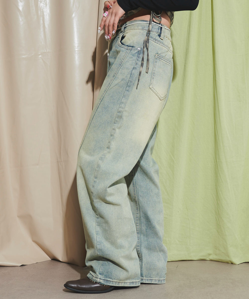 デニム淡 モデル：155cm M着用