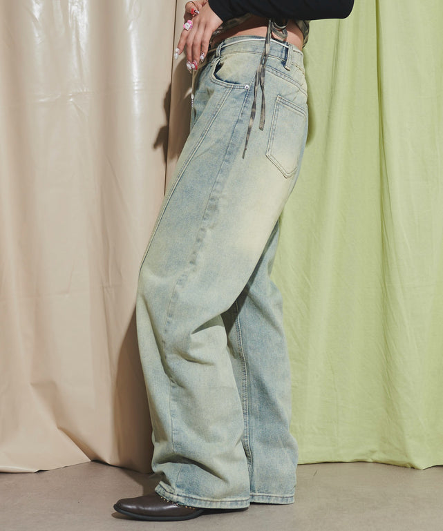 デニム淡 モデル：155cm M着用