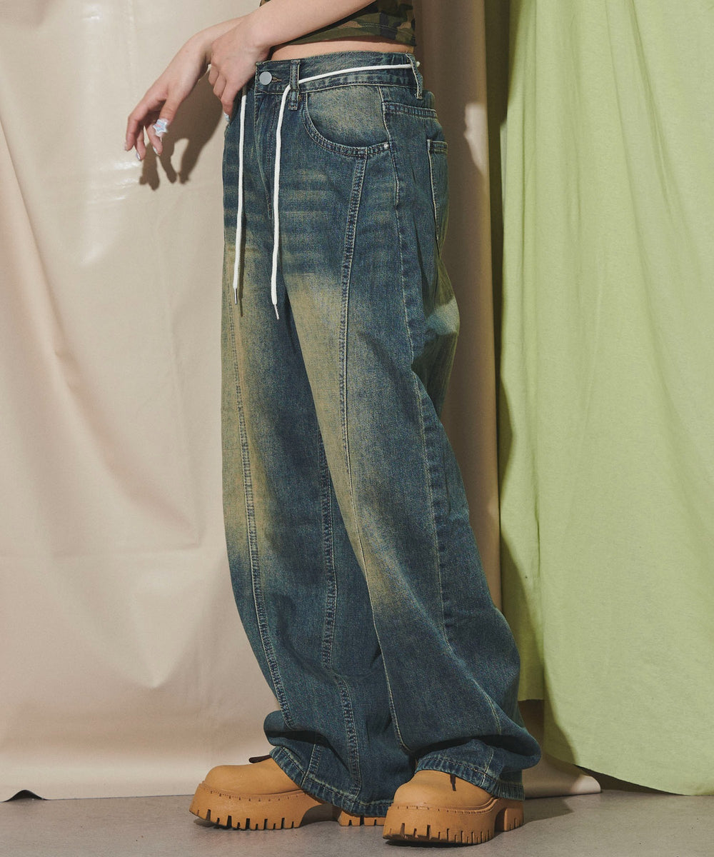 デニム中濃 モデル：160cm M着用