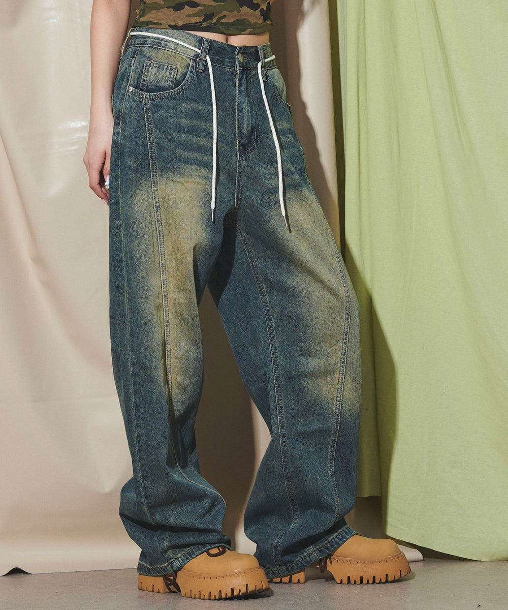 デニム中濃 モデル：160cm M着用