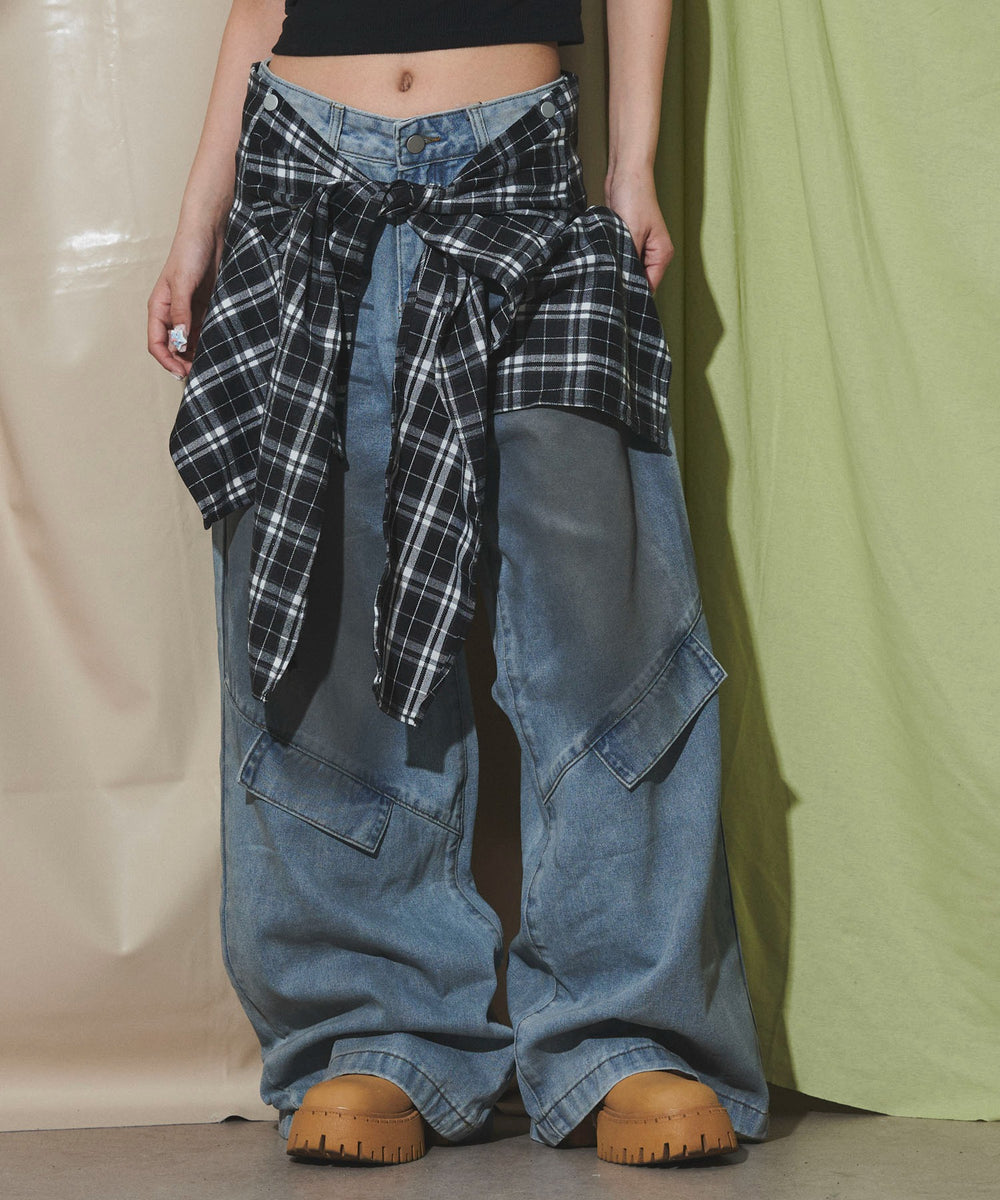 ブルー モデル：160cm M着用