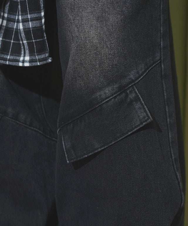 フェイクシャツスリーブデニム