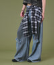 ブルーチェック1 モデル：163cm S着用