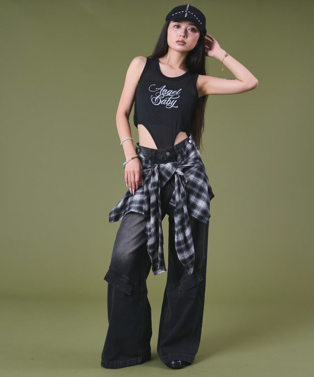 ブラックチェック1 モデル：163cm S着用