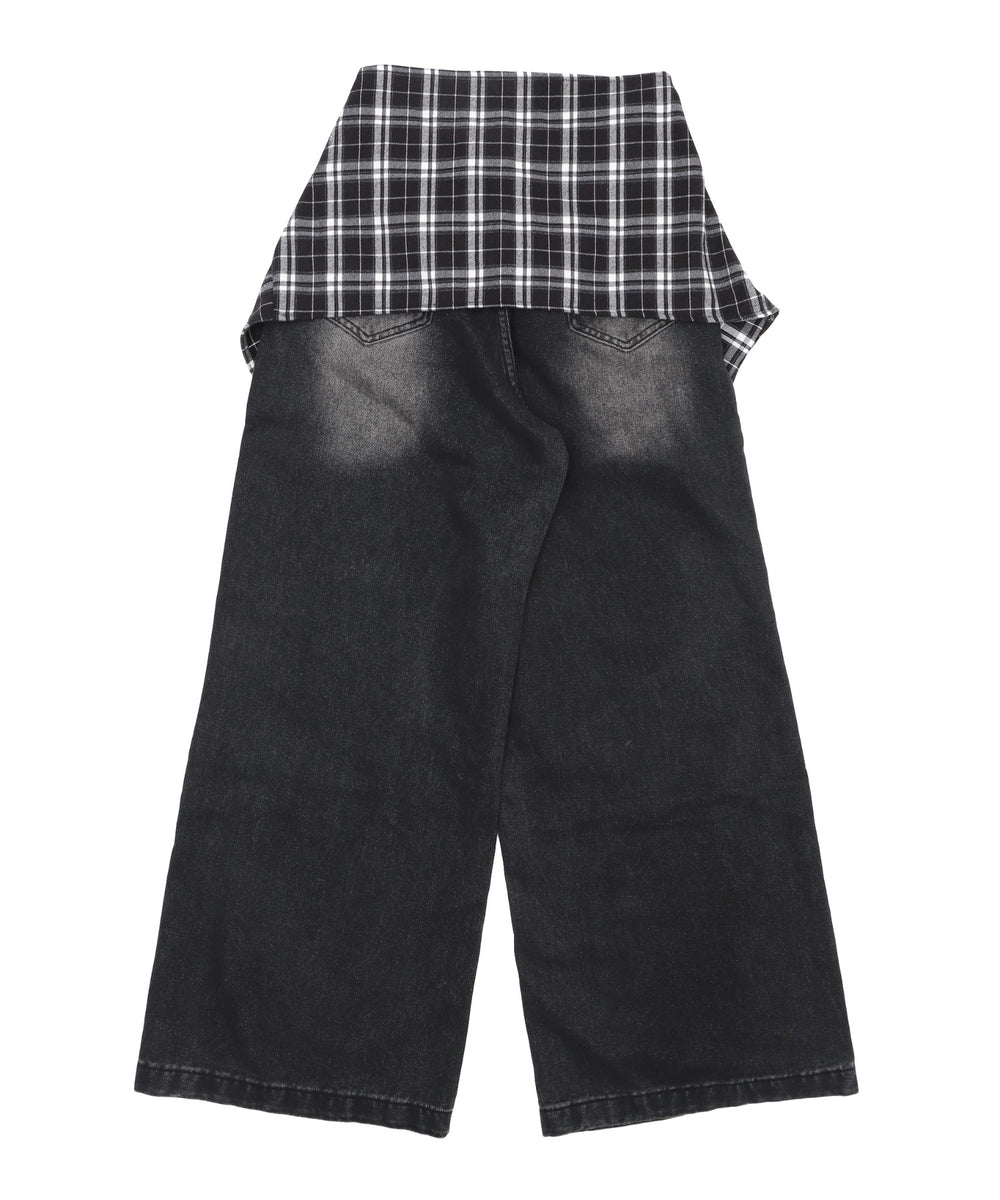 フェイクシャツスリーブデニム