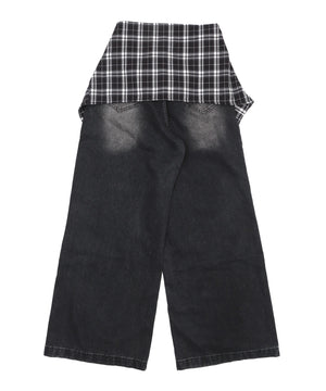 フェイクシャツスリーブデニム