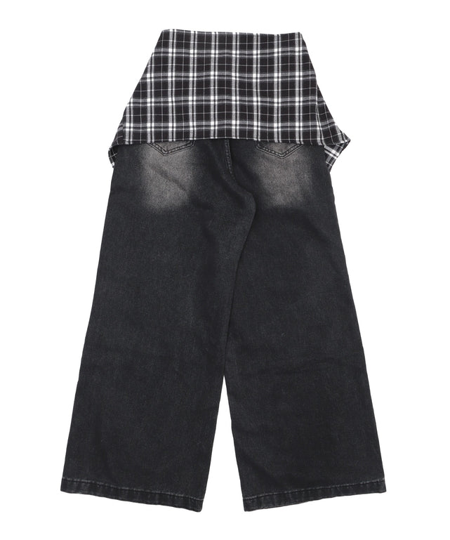 フェイクシャツスリーブデニム