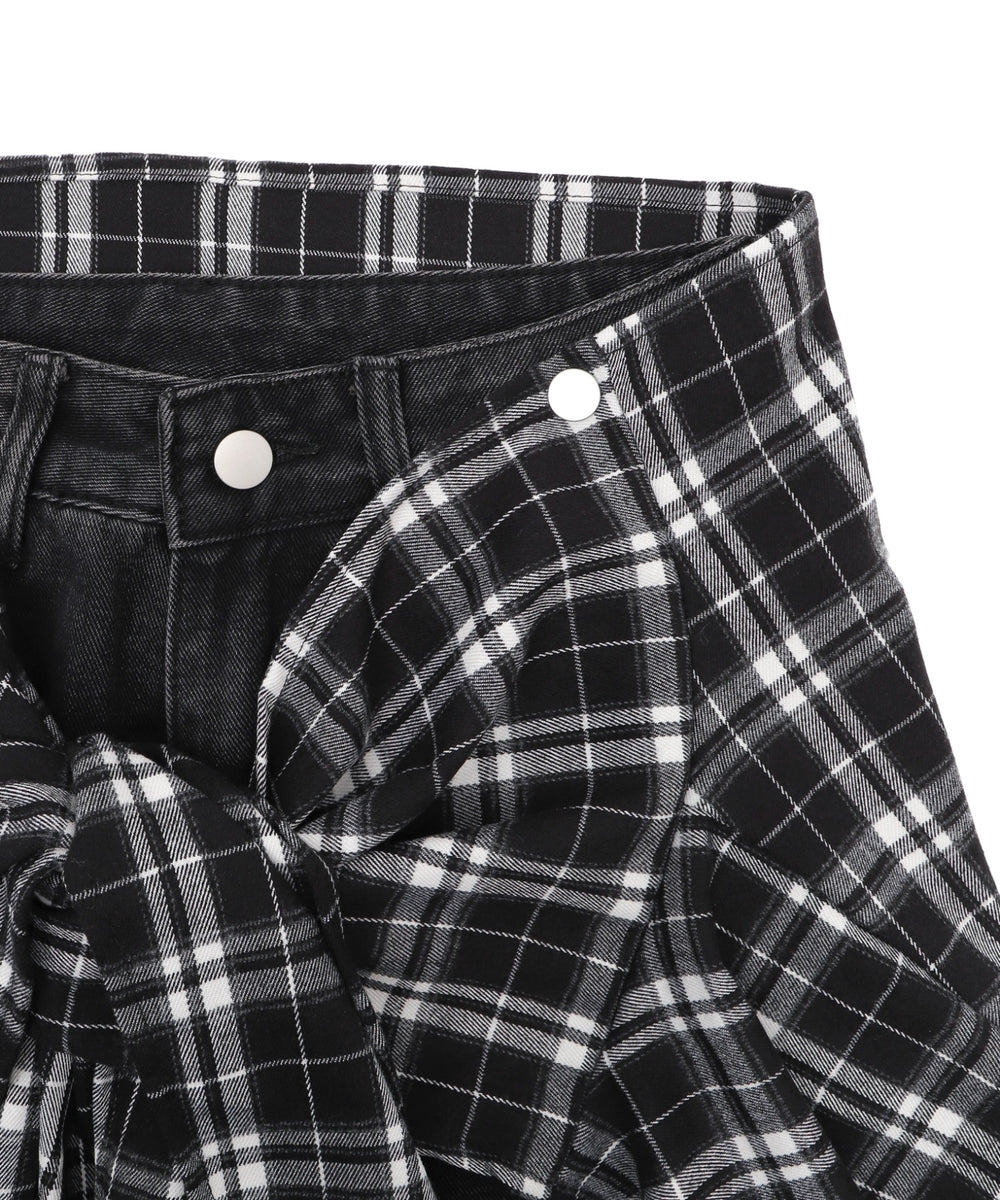 フェイクシャツスリーブデニム