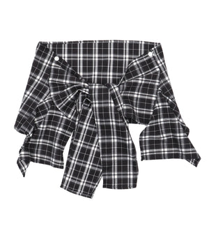 フェイクシャツスリーブデニム