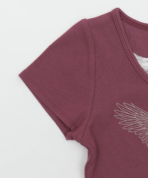 チョーカー付きレースレイヤードピチT