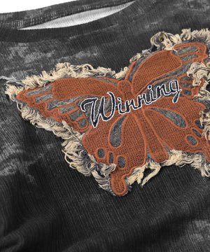 サイドギャザーバタフライトップス