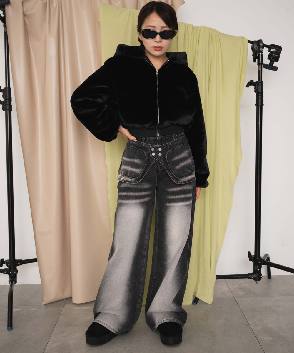 ブラック　モデル:155cm F着用