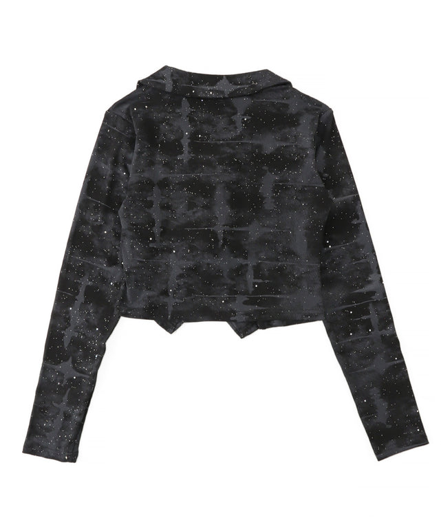 ブローチ付きWジップトップス