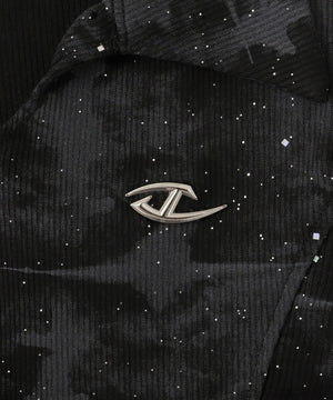 ブローチ付きWジップトップス