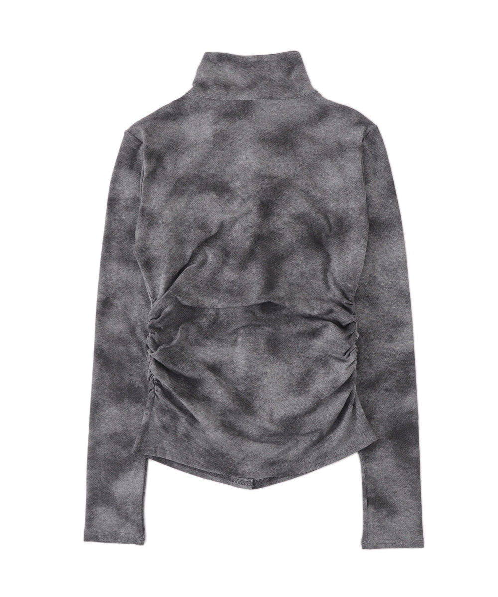 ハーフネックボタントップス