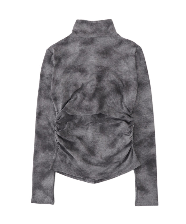 ハーフネックボタントップス