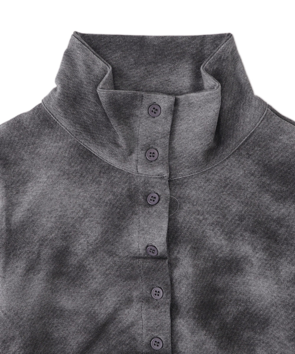 ハーフネックボタントップス