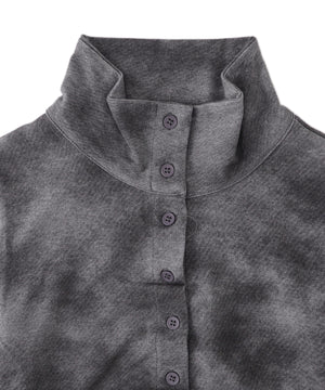 ハーフネックボタントップス