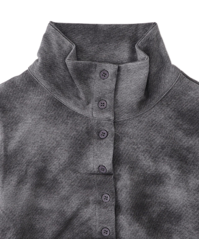 ハーフネックボタントップス