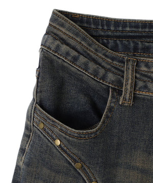 スタッズフレアデニム