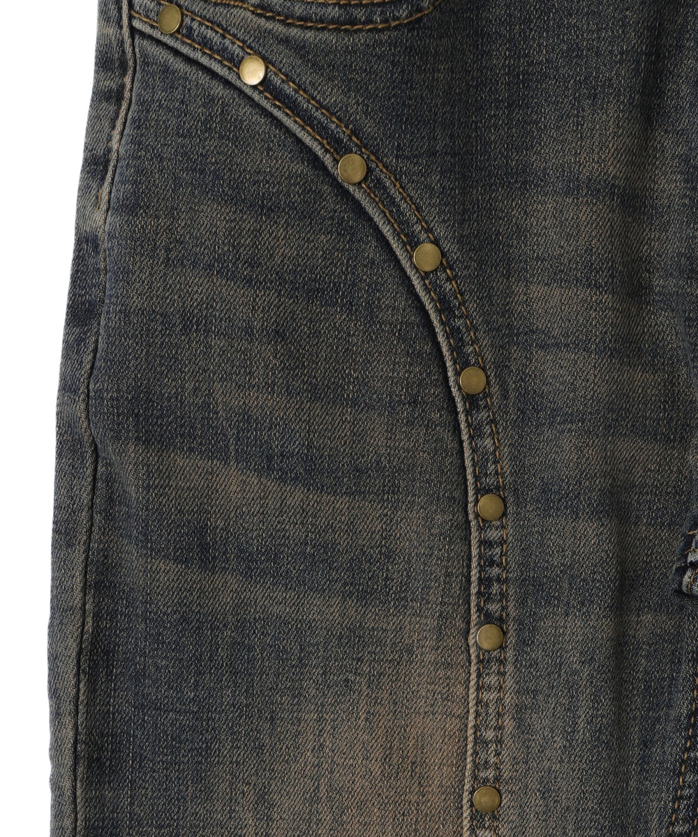 スタッズフレアデニム