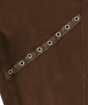 ウエストロールダウンハトメフレアパンツ