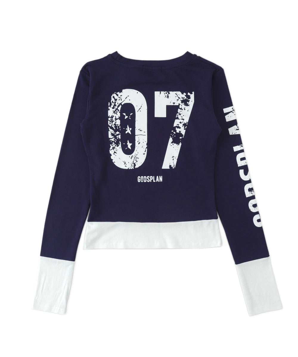 ナンバリングレイヤードトップス