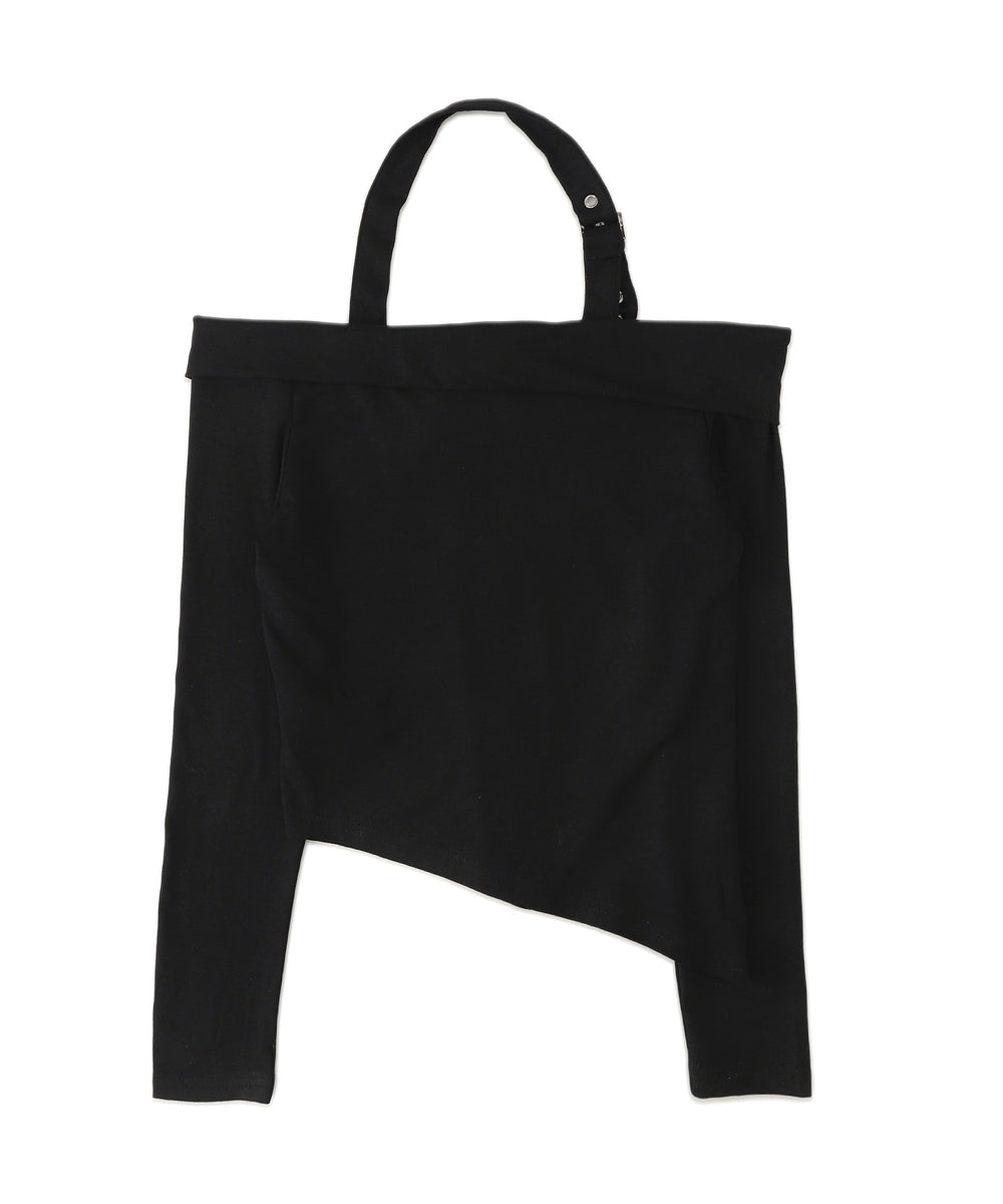 Wジップグラフィックオフショルトップス