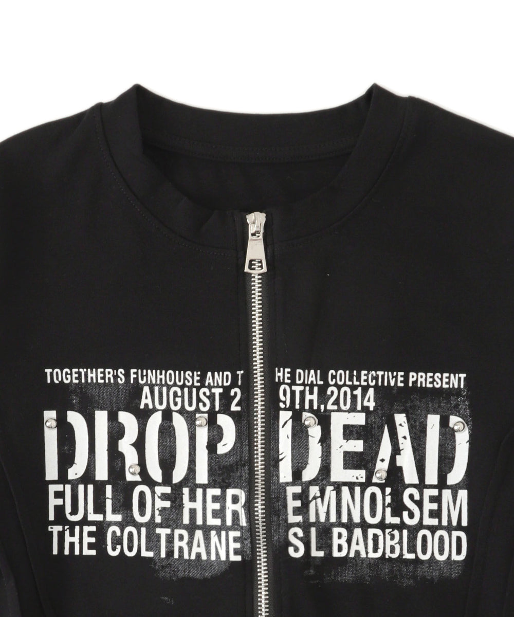 Wジップドームスタッズトップス