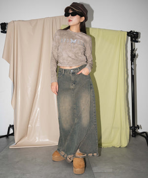 ベージュ　モデル:155cm　F着用