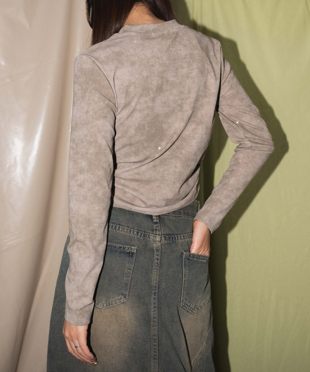 ベージュ　モデル:155cm　F着用