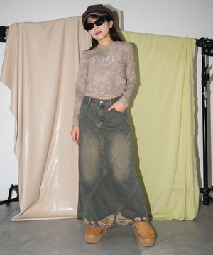 ベージュ　モデル:155cm　F着用