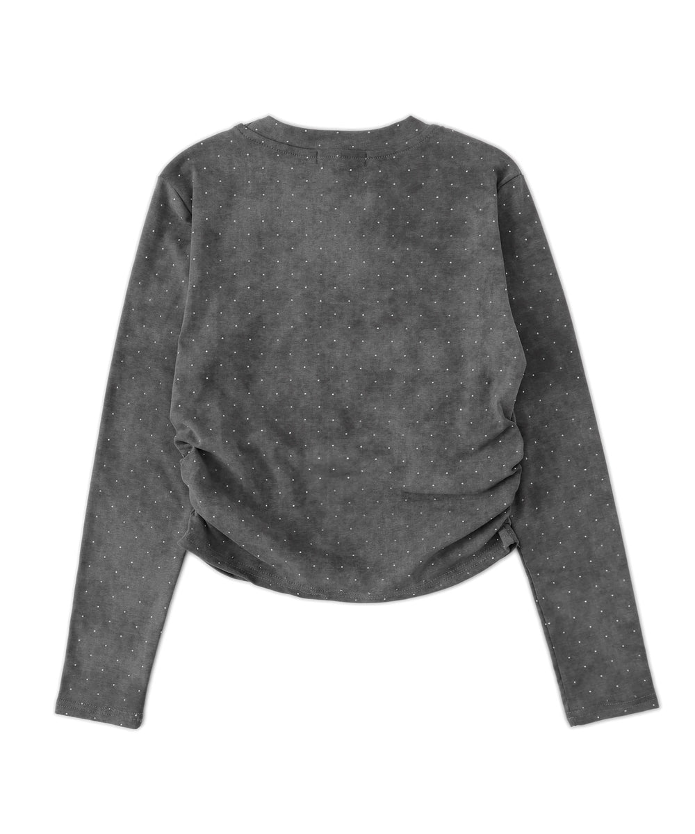 ビジューバタフライチェーントップス