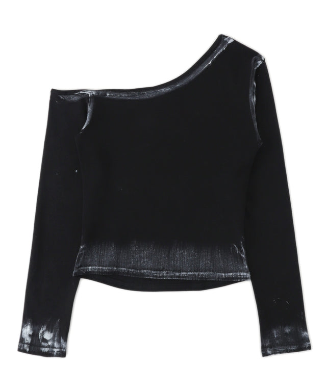 ワンショルダーグラフィックロンT