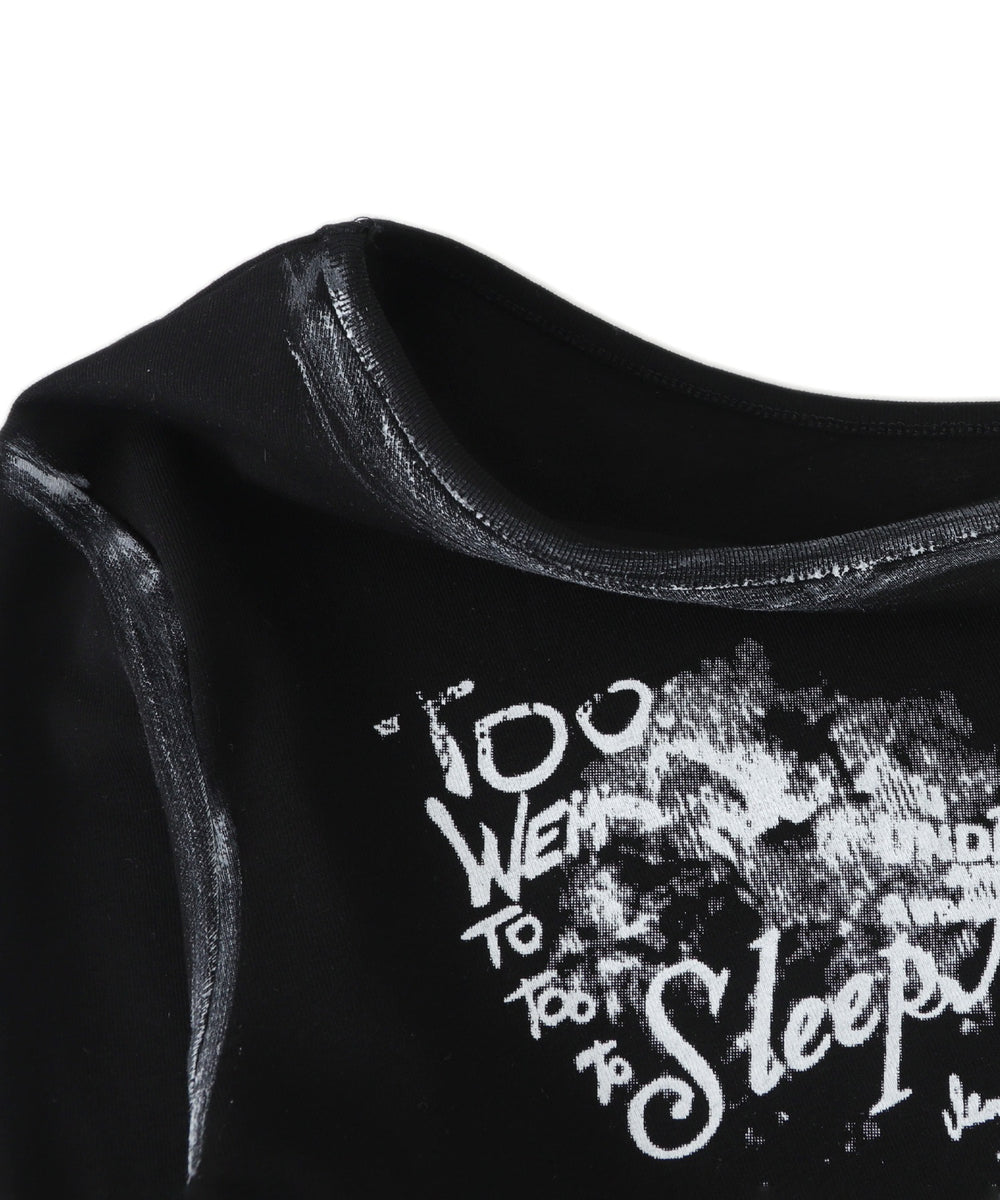 ワンショルダーグラフィックロンT