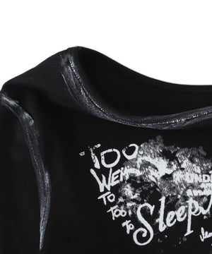 ワンショルダーグラフィックロンT