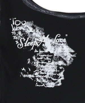 ワンショルダーグラフィックロンT