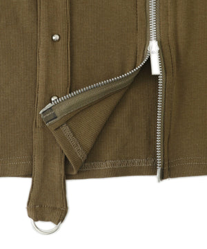 Wジップスタッズクロップドトップス