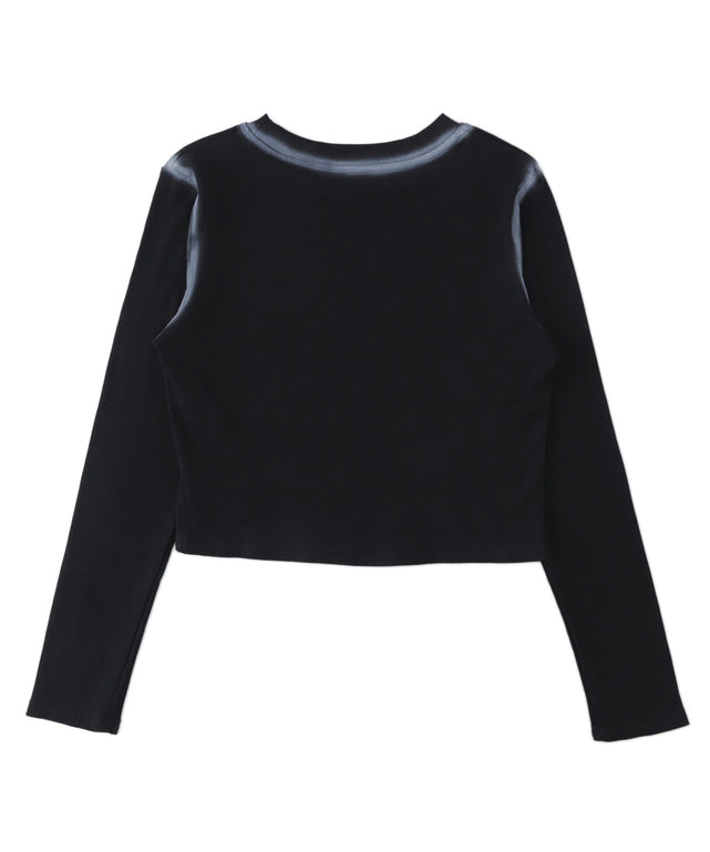 レタリングブリーチクロップドトップス